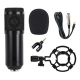 Microfone Condensador Xlr,studio Cabo+shockmount+pop Bm 800