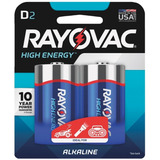 Pilas Grande Alcalina Tipo D Rayovac 813-2 × 2 