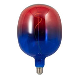 Foco Led Vintage 4w Globo Gigante Decorativo  E27 30 Cm Alto Color De La Luz Rojo - Azul