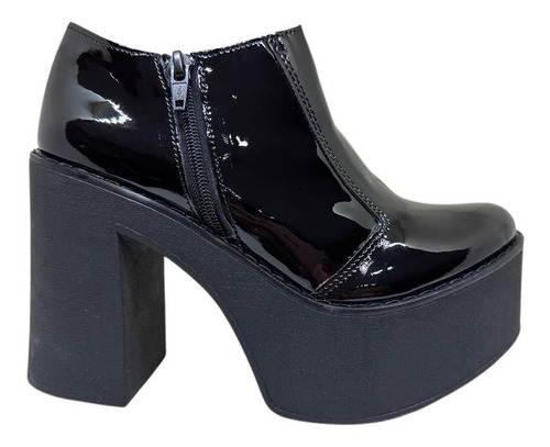 Zapato Botas Mujer Elástico Plataforma Cierre Botita Liviano