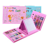 Set De Arte Niños Maleta 208 Piezas Crayon Acuarela Plumon