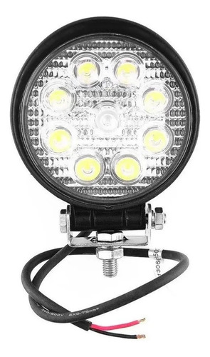 Faro Proyector 9 Led 27w Redondo Para Moto Cuatri 4x4 Cree