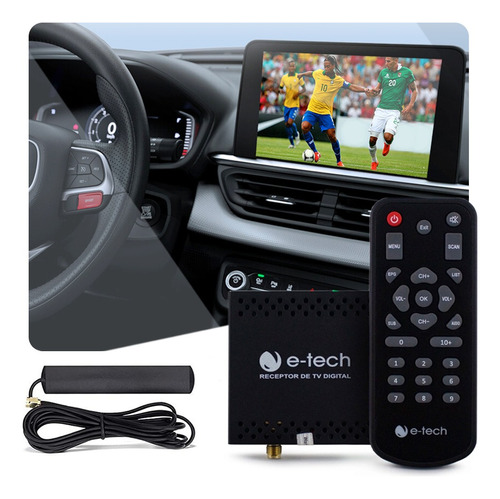 Receptor Tv Digital Fiat 500 2018 Automotivo Antena Controle