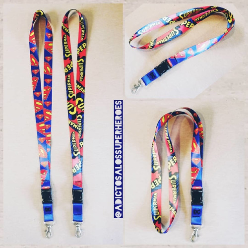 Lanyard Portacarnet Portallaves Superman Dc Comics