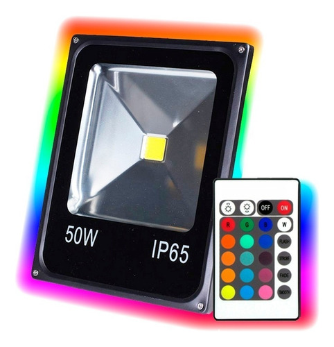 Reflector Led Colores Rgb 50w + Control Remoto