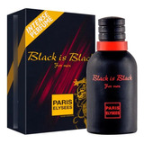 Perfume Black Is Black 100ml Paris Elysees Lacrado