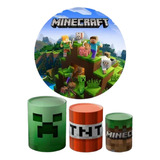 Kit Trio Capa De Painel E Cilindros Minecraft Veste Fácil