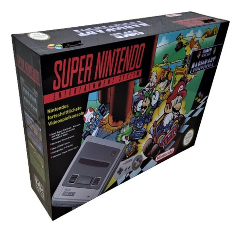 Caixa Vazia Super Famicom Super Mario Kart De Madeira Mdf