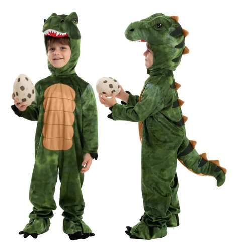 &disfraz Realista De Dinosaurio Con Huevo Para Niños Y Niñas
