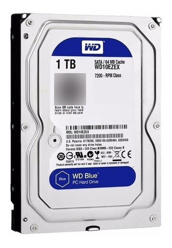 Disco Rígido Western Digital Wd Blue 1tb 7200rpm Noaweb