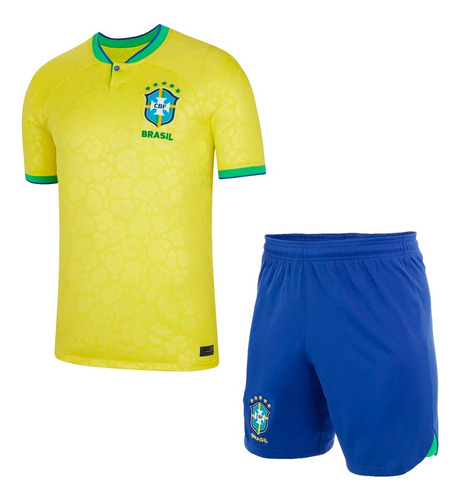 Uniforme Infantil Da Seleção Brasleira Conjunto Oficial