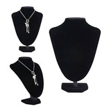 Exhibidor Busto Collares Cadenas Cuerina Grande 26.5c X 20cm