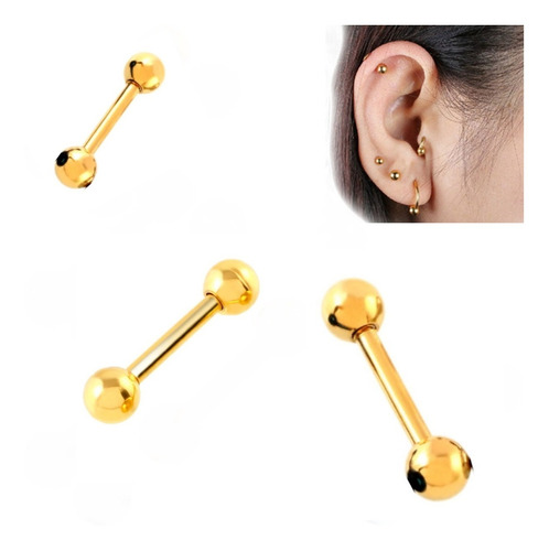 Piercing Arete 3mm Acero Inoxidable Oreja