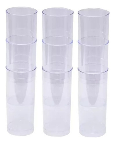 Vaso Trago Largo X 50 Plastico Acrilico Cristal Transparente