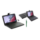 Capa C/ Teclado P/ Tablet A7 Lite 8.7 T220 T225 + Caneta Otg