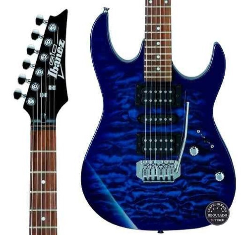 Guitarra Ibanez Gio Grx70qa Transparente Blue Burst Oferta!