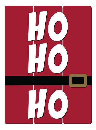 Placa Quadro Decorativo Natal - Ho Ho Ho Papai Noel