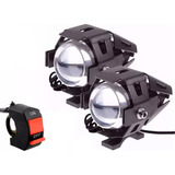 Par Farol Milha Led Cree U5 Auxiliar Moto 12v Xenon Harley 