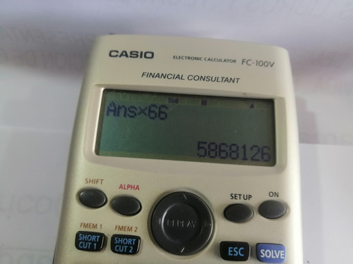 Calculadora Casio Fc 100v Financiera Tasa Flujo Hipotecas Y 