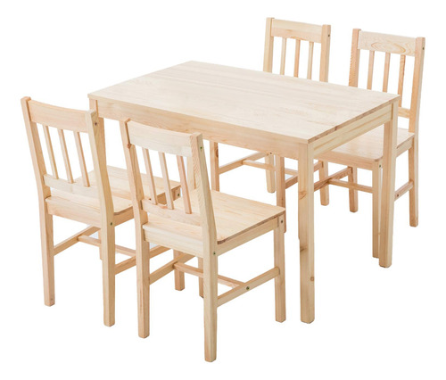 Juego De Mesa De Comedor Para 4, Mesa De Cocina De Madera D.