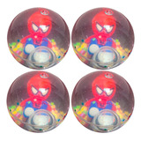 3 Pelota Antiestres Con Muñeco Spiderman Hombre Araña Y Luz