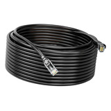 Cable Ethernet Cat6e Gigabit Negro Fácil De Instalar 15m