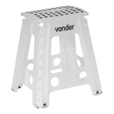 Banqueta Plástica Multiuso Dobrável 45cm 150kg Vonder Branco