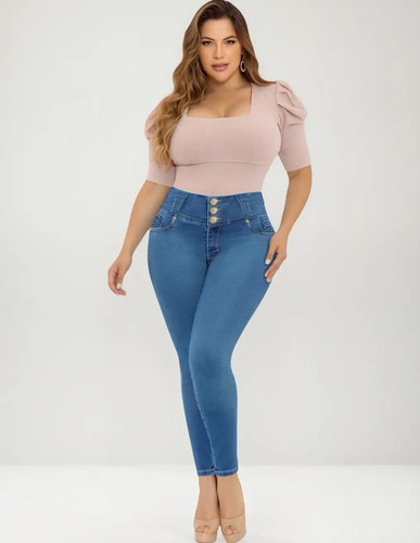 Jeans Praga Curvy 01 Tallas Extras Corte Colombiano Push Up | Envío gratis