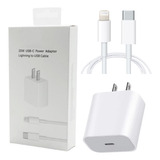 Cargador 20w Carga Rápida Para iPhone 14 13 12 11 Cable Tipo C iPad