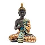 Buda Tailandés Sentado Estatua Oficina Decoración Yoga Zen