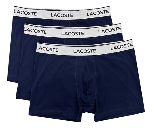 Bóxers Lacoste 3pack Brief Casual Cotton Stretch- Originales