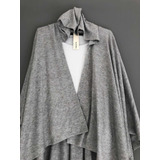 Saco. Capa Marca Inedita. Canchero Y Abrigado Gris Y Negro