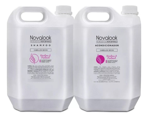 Shampoo + Acondicionador Novalook Keratina Retino 5l Combo