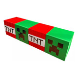 Repisa Flotante Larga Minecraft Creeper 3d Blocks Verdes