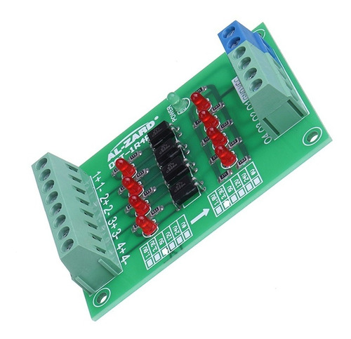 Modulo Optoacoplador 12v A 5v 4 Canales Arduino Mega Uno Plc