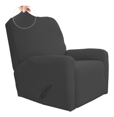 Funda Elástica Silla Reclinable Licra Gris Oscuro Tamaño S