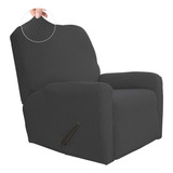 Funda Elástica Silla Reclinable Licra Gris Oscuro Tamaño S