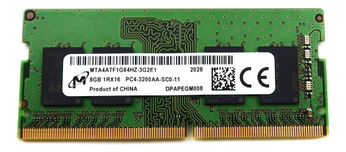 Memoria Ram Micron 4gb 1rx16 Pc4-3200aa-sc0-11