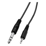 Cable Audio Mini Plug A Plug Estereo 3,5mm A 6,5 Mm 1,5 Mts
