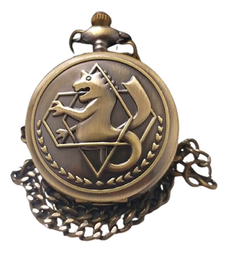 Reloj De Bolsillo Fullmetal Alchemist Cosplay Color Bronce