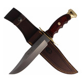 Cuchillo De Caza Muela® Bowie Bw-18 Madera Prensada De Coral Color Marrón Oscuro