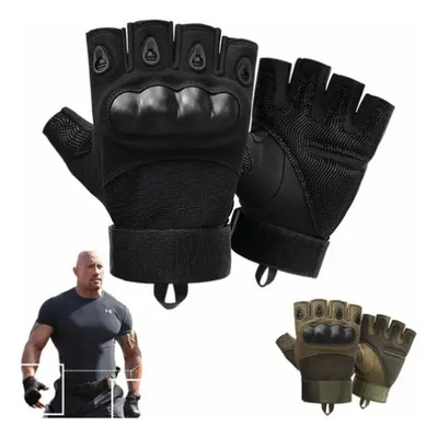 Guantes Tácticos Medio Dedo Negros Foofoo Motocicleta y Bicicleta Impermeables | MercadoLibre