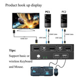 Conmutador Kvm Hdmi Caja De 2 Puertos, Interruptor De Tecla