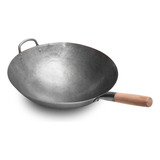 Craft Wok Wok Grande De Acero Al Carbono Martillado A Mano