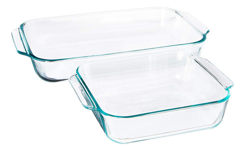 Pyrex Paquete Economico De 2 Piezas Fuentes Rectangulares  