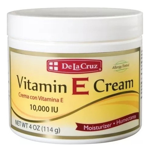 Crema Humectante Con Vitamina E 10000iu 114gr De La Cruz