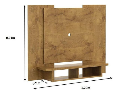 Painel Para Tv 48 Marrom Castanho Riviera Quarta Divisao