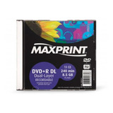 Dvd+r Dl 8.5gb 8x - Dual Layer - Unidade - Maxprint 502314