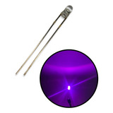 Diodo Led Ultrabrillante 3mm Color Morado Uv 100 Piezas