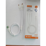 Cable Multiple Carga Rapida 3 En 1 iPhone Tipo C Y Micr